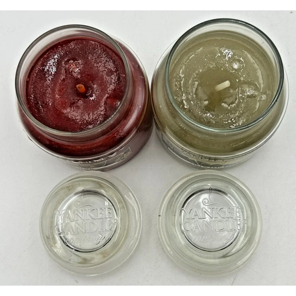 2‎ New Yankee Candles Small Jars Apple Cider Over The River 3.7 Oz